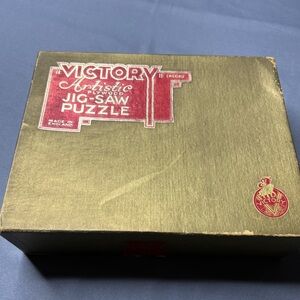 Vintage Victory Artistic Plywood Jigsaw Puzzle Made in England Harbor Scene